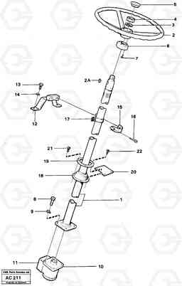 5079 Steering column with fitting parts L70 L70 S/N 7401- / 60501- USA, Volvo Construction Equipment