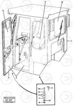 17780 Operator's cab L70 L70 S/N 7401- / 60501- USA, Volvo Construction Equipment