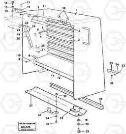 6254 Radiator casing L70 L70 S/N 7401- / 60501- USA, Volvo Construction Equipment