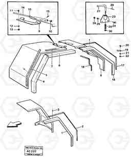 24668 Front and rear mudguards L70 L70 S/N 7401- / 60501- USA, Volvo Construction Equipment