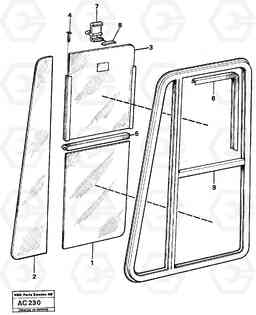 48836 Ventilation pane L70 L70 S/N 7401- / 60501- USA, Volvo Construction Equipment