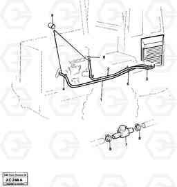 83870 Heating system: hoses L70 L70 S/N 7401- / 60501- USA, Volvo Construction Equipment