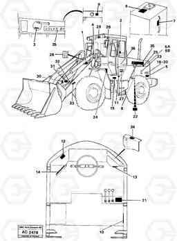 65972 Sign plates and decals L70 L70 S/N 7401- / 60501- USA, Volvo Construction Equipment