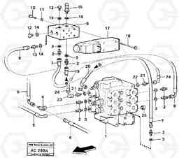 96239 Servo system hydraulic valve with connecting parts L70 L70 S/N 7401- / 60501- USA, Volvo Construction Equipment