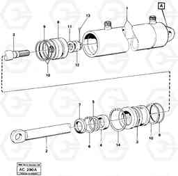 22171 Hydraulic cylinder E Prod L70 L70 S/N 7401- / 60501- USA, Volvo Construction Equipment