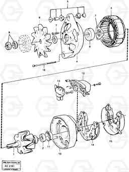 5031 Alternator Eng 75715 - L70 L70 S/N 7401- / 60501- USA, Volvo Construction Equipment