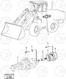 12656 Hydraulic pump with fitting parts L70 L70 S/N 7401- / 60501- USA, Volvo Construction Equipment