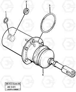 20021 Spring-brake cylinder L70 L70 S/N 7401- / 60501- USA, Volvo Construction Equipment