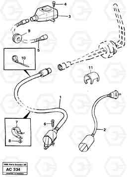 99766 Engine heater L70 L70 S/N 7401- / 60501- USA, Volvo Construction Equipment