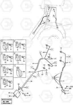 5104 Extended lubepoints for loader linkage. L70 L70 S/N 7401- / 60501- USA, Volvo Construction Equipment