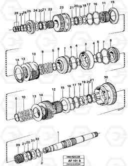 5828 Hydraulic clutch, 3rd / 4th speed L150/L150C VOLVO BM VOLVO BM L150/L150C SER NO - 2767/- 60708, Volvo Construction Equipment