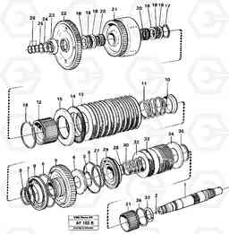 5827 Hydraulic clutch, reverse / 2nd speed L150/L150C VOLVO BM VOLVO BM L150/L150C SER NO - 2767/- 60708, Volvo Construction Equipment