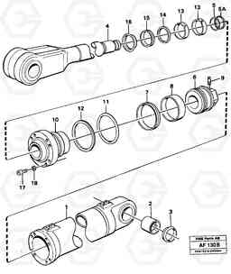 45939 Hydraulic cylinder, lifting L150/L150C VOLVO BM VOLVO BM L150/L150C SER NO - 2767/- 60708, Volvo Construction Equipment