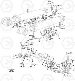 45993 Hydraulic system, lift function L150/L150C VOLVO BM VOLVO BM L150/L150C SER NO - 2767/- 60708, Volvo Construction Equipment