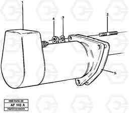 15028 Starter motor with assembling details L150/L150C VOLVO BM VOLVO BM L150/L150C SER NO - 2767/- 60708, Volvo Construction Equipment