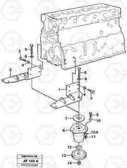 5447 Engine suspension. L150/L150C VOLVO BM VOLVO BM L150/L150C SER NO - 2767/- 60708, Volvo Construction Equipment