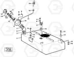 72456 Fuel tank with fitting parts L150/L150C VOLVO BM VOLVO BM L150/L150C SER NO - 2767/- 60708, Volvo Construction Equipment