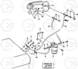 10819 Fuel pipes, fuel tank - injection pump. L150/L150C VOLVO BM VOLVO BM L150/L150C SER NO - 2767/- 60708, Volvo Construction Equipment
