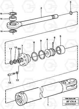 59057 Hydraulic cylinder L150/L150C VOLVO BM VOLVO BM L150/L150C SER NO - 2767/- 60708, Volvo Construction Equipment
