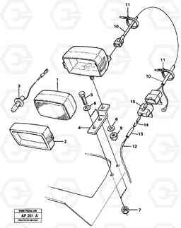 52961 Attachment light. L150/L150C VOLVO BM VOLVO BM L150/L150C SER NO - 2767/- 60708, Volvo Construction Equipment