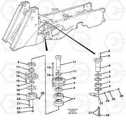 5873 Frame link L150/L150C VOLVO BM VOLVO BM L150/L150C SER NO - 2767/- 60708, Volvo Construction Equipment
