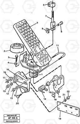 89268 Pedal L150/L150C VOLVO BM VOLVO BM L150/L150C SER NO - 2767/- 60708, Volvo Construction Equipment
