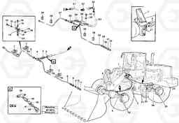 25082 Brake pipes: footbrake valve - front- and rear axle. L150/L150C VOLVO BM VOLVO BM L150/L150C SER NO - 2767/- 60708, Volvo Construction Equipment