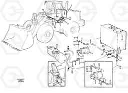 18146 Brake hoses: tank - pump - footbrake valve L150/L150C VOLVO BM VOLVO BM L150/L150C SER NO - 2767/- 60708, Volvo Construction Equipment