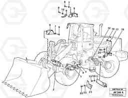 39918 Protection, brake pipes. L150/L150C VOLVO BM VOLVO BM L150/L150C SER NO - 2767/- 60708, Volvo Construction Equipment