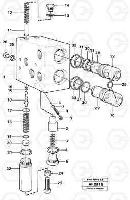 21126 Relief valve. L150/L150C VOLVO BM VOLVO BM L150/L150C SER NO - 2767/- 60708, Volvo Construction Equipment