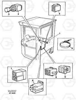 45828 Cable harness, boom suspension system. L150/L150C VOLVO BM VOLVO BM L150/L150C SER NO - 2767/- 60708, Volvo Construction Equipment