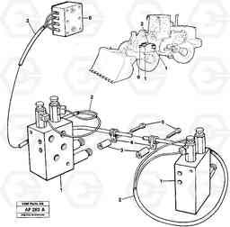 12988 Cable harness, boom suspension system, front. L150/L150C VOLVO BM VOLVO BM L150/L150C SER NO - 2767/- 60708, Volvo Construction Equipment
