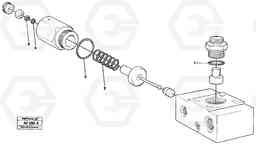 18749 Relief valve. L150/L150C VOLVO BM VOLVO BM L150/L150C SER NO - 2767/- 60708, Volvo Construction Equipment
