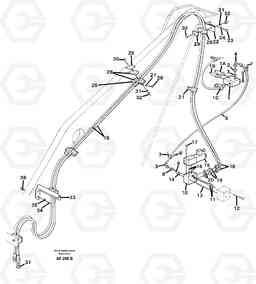 46109 Hydraulic system for attachment bracket. L150/L150C VOLVO BM VOLVO BM L150/L150C SER NO - 2767/- 60708, Volvo Construction Equipment