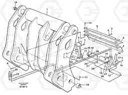 5417 Tool bar. L150/L150C VOLVO BM VOLVO BM L150/L150C SER NO - 2767/- 60708, Volvo Construction Equipment