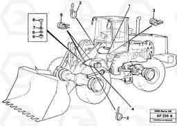 17682 Cable harness for attachment bracket. L150/L150C VOLVO BM VOLVO BM L150/L150C SER NO - 2767/- 60708, Volvo Construction Equipment