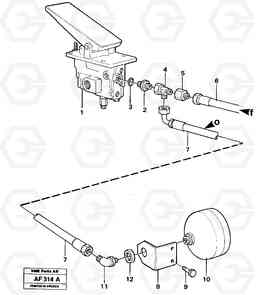 94922 Footbrake valve with clutches. L150/L150C VOLVO BM VOLVO BM L150/L150C SER NO - 2767/- 60708, Volvo Construction Equipment