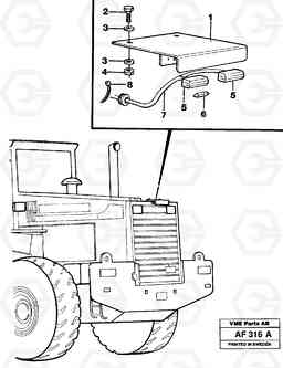 89023 Sign lamp. L150/L150C VOLVO BM VOLVO BM L150/L150C SER NO - 2767/- 60708, Volvo Construction Equipment