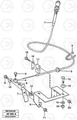 51406 Hand throttle control. L150/L150C VOLVO BM VOLVO BM L150/L150C SER NO - 2767/- 60708, Volvo Construction Equipment