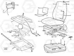 61390 Operator's seat, heated, air suspensioned. L150/L150C VOLVO BM VOLVO BM L150/L150C SER NO - 2767/- 60708, Volvo Construction Equipment