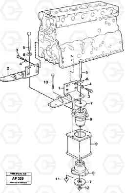 5448 Engine suspension. L150/L150C VOLVO BM VOLVO BM L150/L150C SER NO - 2767/- 60708, Volvo Construction Equipment