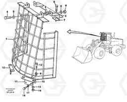 62670 Windshild guard for windshield. L150/L150C VOLVO BM VOLVO BM L150/L150C SER NO - 2767/- 60708, Volvo Construction Equipment