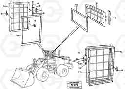 64997 Window guards, side and rear windows. L150/L150C VOLVO BM VOLVO BM L150/L150C SER NO - 2767/- 60708, Volvo Construction Equipment