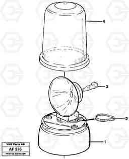 12982 Rotating beacon. L150/L150C VOLVO BM VOLVO BM L150/L150C SER NO - 2767/- 60708, Volvo Construction Equipment
