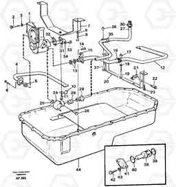 55956 Lubricating system. L150/L150C VOLVO BM VOLVO BM L150/L150C SER NO - 2767/- 60708, Volvo Construction Equipment