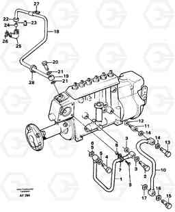 28772 Fuel system, oil pipe L150/L150C VOLVO BM VOLVO BM L150/L150C SER NO - 2767/- 60708, Volvo Construction Equipment