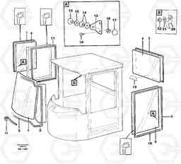 53716 Glass panes L50B/L50C VOLVO BM VOLVO BM L50B/L50C SER NO - 10966, Volvo Construction Equipment