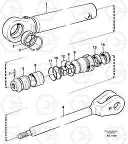 54150 Hydraulic cylinder L50B/L50C VOLVO BM VOLVO BM L50B/L50C SER NO - 10966, Volvo Construction Equipment