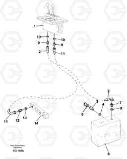 23877 Servo hydraulic: Feed line and return line L50B/L50C VOLVO BM VOLVO BM L50B/L50C SER NO - 10966, Volvo Construction Equipment