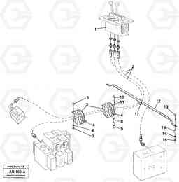 41754 Servo hydraulic Fitting parts L50B/L50C VOLVO BM VOLVO BM L50B/L50C SER NO - 10966, Volvo Construction Equipment